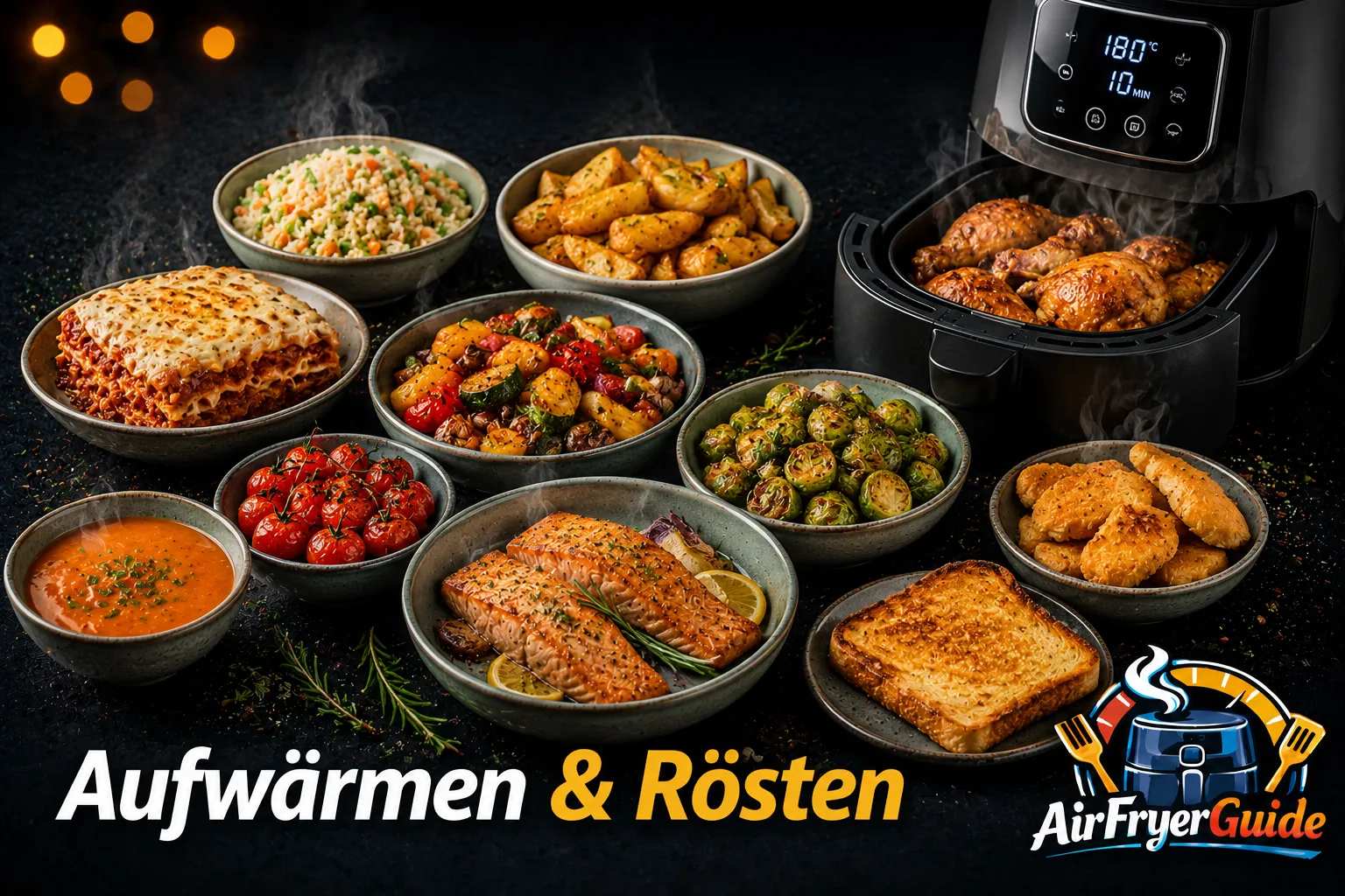 Aufwärmen & Rösten im Airfryer - Garzeiten & Temperatur