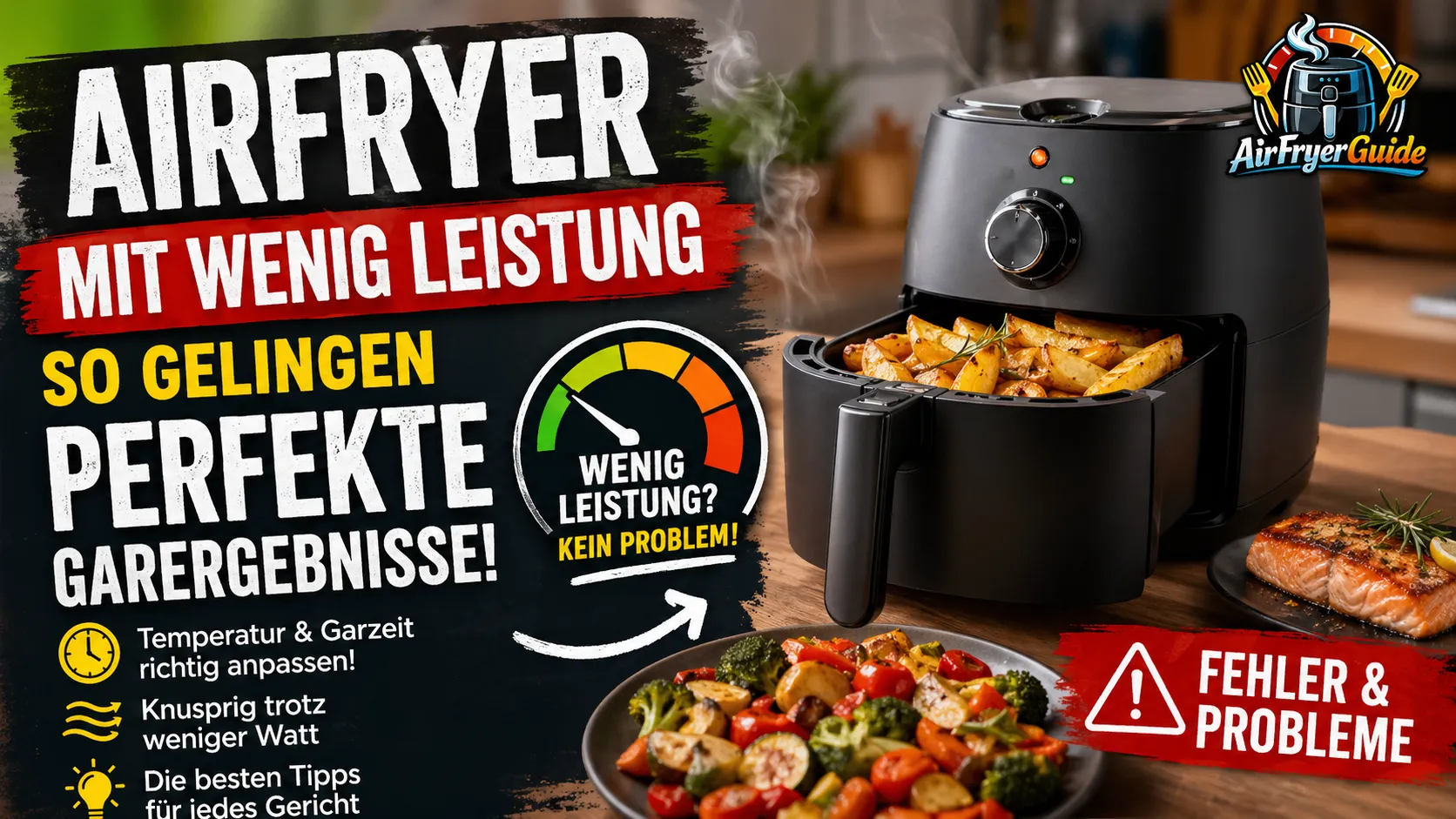 Airfryer mit wenig Leistung - goldbraune Pommes und perfekte Ergebnisse auch mit wenig Watt