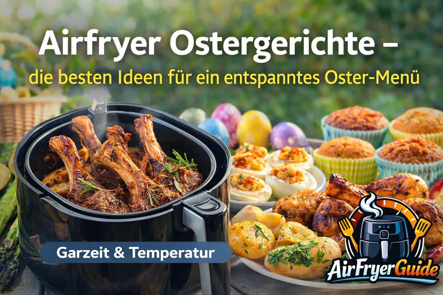 Airfryer Ostergerichte mit Lamm, Kartoffeln und süßen Leckereien - entspannt genießen ohne Stress in der Küche