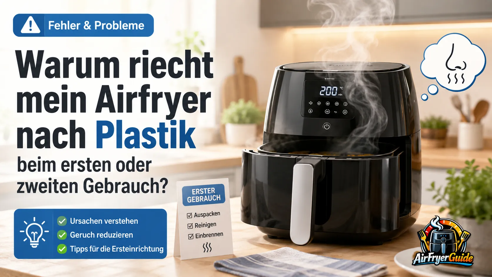 Warum riecht mein Airfryer nach Plastik beim ersten oder zweiten Gebrauch?