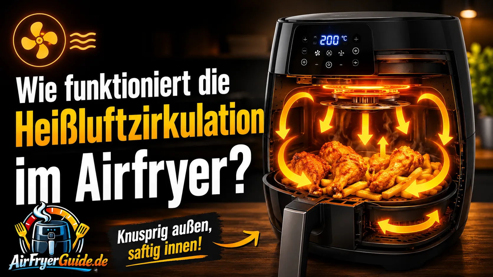 Wie funktioniert die Heißluftzirkulation im Airfryer und warum ist sie entscheidend?