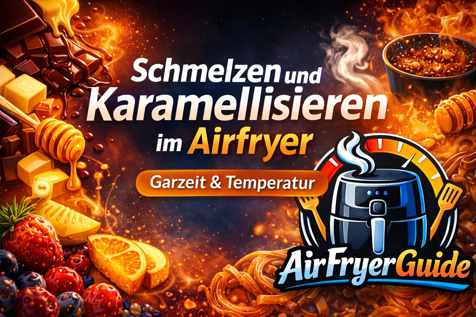 Schokolade schmilzt und Zucker karamellisiert im Airfryer - überraschende Ergebnisse und neue Küchenideen